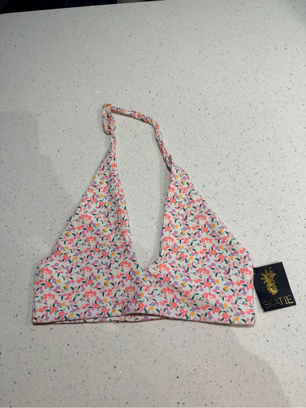 NWT Skatie Lacey Bikini Top - Sicily Print - M
